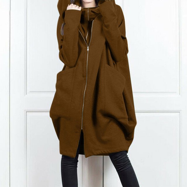 Chaquetas y abrigos casuales con capucha de manga larga para mujer, camiseta de manga larga, parte delantera abierta, holgados, con capucha, bolsillo, blusa lisa, abrigos, abrigos para mujer