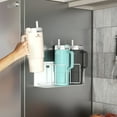 thumbnail image 3 of Sorbus Magnetic Cup Holder Organizer– 3-Cup Water Bottle & Tumbler Rack for Fridge, Wall, or Oven – Adjustable Mount with Adhesive or Screws – White, 3 of 11