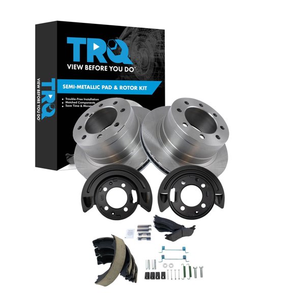 Kit de pastillas y discos de freno TRQ semimetálicos para Dodge Ram 2003-05