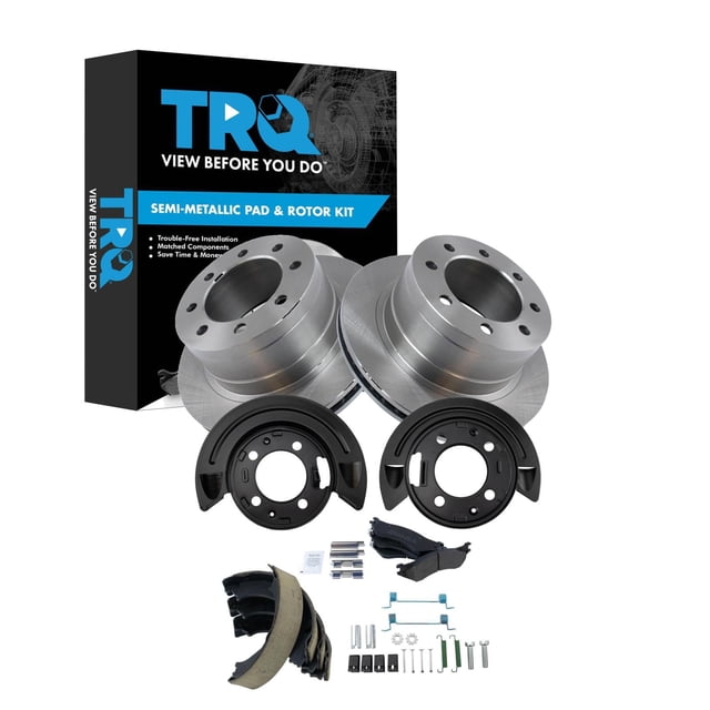 Kit de pastillas y discos de freno TRQ semimetálicos para Dodge Ram 2003-05