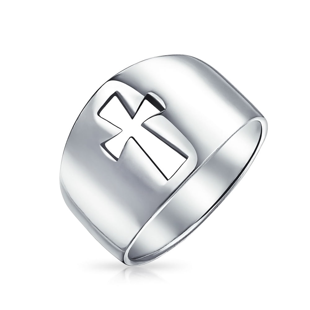 Bling Jewelry Simple Wide Religious Saint John Christian Cross