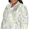 thumbnail image 4 of Alfred Dunner Womens Plus-Size Leaf Patchwork Cozy Knit Jacket, 4 of 4