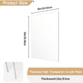 thumbnail image 2 of 4Pcs 1/8In Thick (3mm) Acrylic Sheets, Clear Cast Plexiglass 8x12In for Signs DIY Display Projects, Craft, Photo Frames, 2 of 6