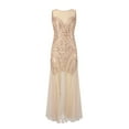 thumbnail image 3 of Ketyyh-chn99 Robes pour Femmes Robe de Cocktail Élégante Invitée de Mariage Soirée Fête Robe Formelle Robe Sans Manches Beige,m, 3 of 4