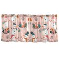 thumbnail image 7 of Yayeee Kitchen Curtains Tier Set of 2 Light Filtering 57"x24" Over Sink Window Panels, Christmas Snowman, 7 of 7
