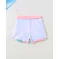 thumbnail image 5 of Kucnuzki 6T Little Girl Swimsuit Set 7T Child Gilrs Bathing Suit Ruffle Coconut Tree Top Swimming Skirt with Shorts 2pcs Bikini Set Summer Beach Breathable Tankini Set Pink, 5 of 10