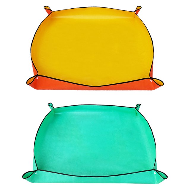Tapete de jardinería Tapete portátil para trasplante de plantas Regalos (66x66 cm) Verde