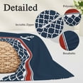 thumbnail image 3 of Navy Blue Coastal Body Pillow Covers 20"x54", Nautical Ocean Sea Anchor Abstract Art Soft Brushed Microfiber Breathable Throw Pillow Covers, Pillowcase with Zipper for Couch Sofa Bedroom Living Room, 3 of 9