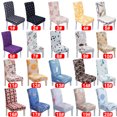 thumbnail image 4 of leyfeng Funda para Silla Colorido Floral Lunares Cuadros Estampado Universal Removible Lavable Tejido Elástico Muy Elástico, 4 of 6