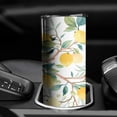 thumbnail image 3 of Lemon Travel Mug with Lid Straw Stainless Steel Water Bottle for Birthdays Halloween Christmas Holidays, 3 of 7