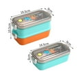 thumbnail image 6 of Mightlink 350/700ml 304 Stainless Steel Lunch Box 1/2 Layers Sealed Detachable Water-filled Heating Food Container for Office, 6 of 7