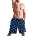 thumbnail image 5 of Dailycode Men's Quick Dry Swim Trunks Beach Shorts Casual Summer Board Shorts with Pockets, Blue Butterflies, 5 of 8