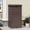 Dark Brown, variant on Uforic Double Compartment Outdoor Trash Can, 62 Gallon Waterproof Resin Garbage Bin with Tiered Lid and Drip Tray for Patio Deck Backyard, Black