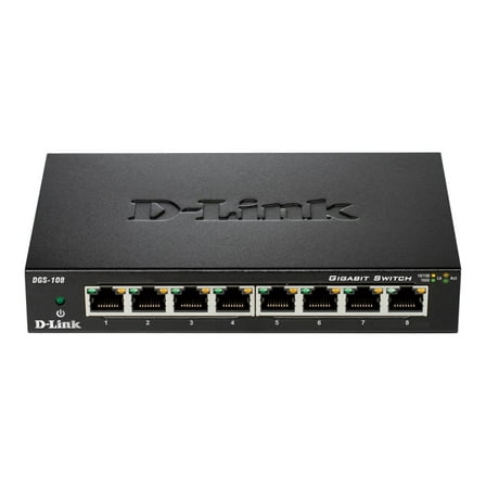 D-Link DGS 108 - Switch - unmanaged - 8 x 10/100/1000 - desktop