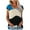 Black, variant on DailyTrove 3. Women's Two-Tone Contrast Short Sleeve Tank - V-Neck Casual Top, Minimalist for