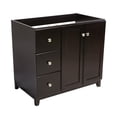 thumbnail image 5 of Design House 547034 Shorewood Unassembled 2-Door 2-Drawer Vanity without Top, 36", Espresso, 5 of 13