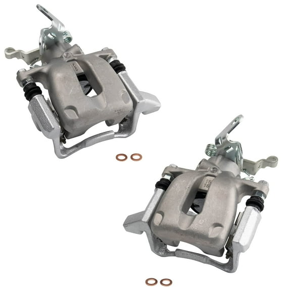 TRQ Rear Brake Caliper Set Compatible with 2009 Audi A3 A3 Quattro 2010 Volkswagen Golf 2005-2010 Jetta 2006-2009 Rabbit
