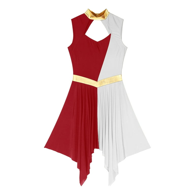 Red and white hotsell praise dance dress