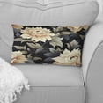 thumbnail image 4 of Designart "Opulent Floral Damask In Black And Beige VI" Damask Printed Throw Pillow, 4 of 5