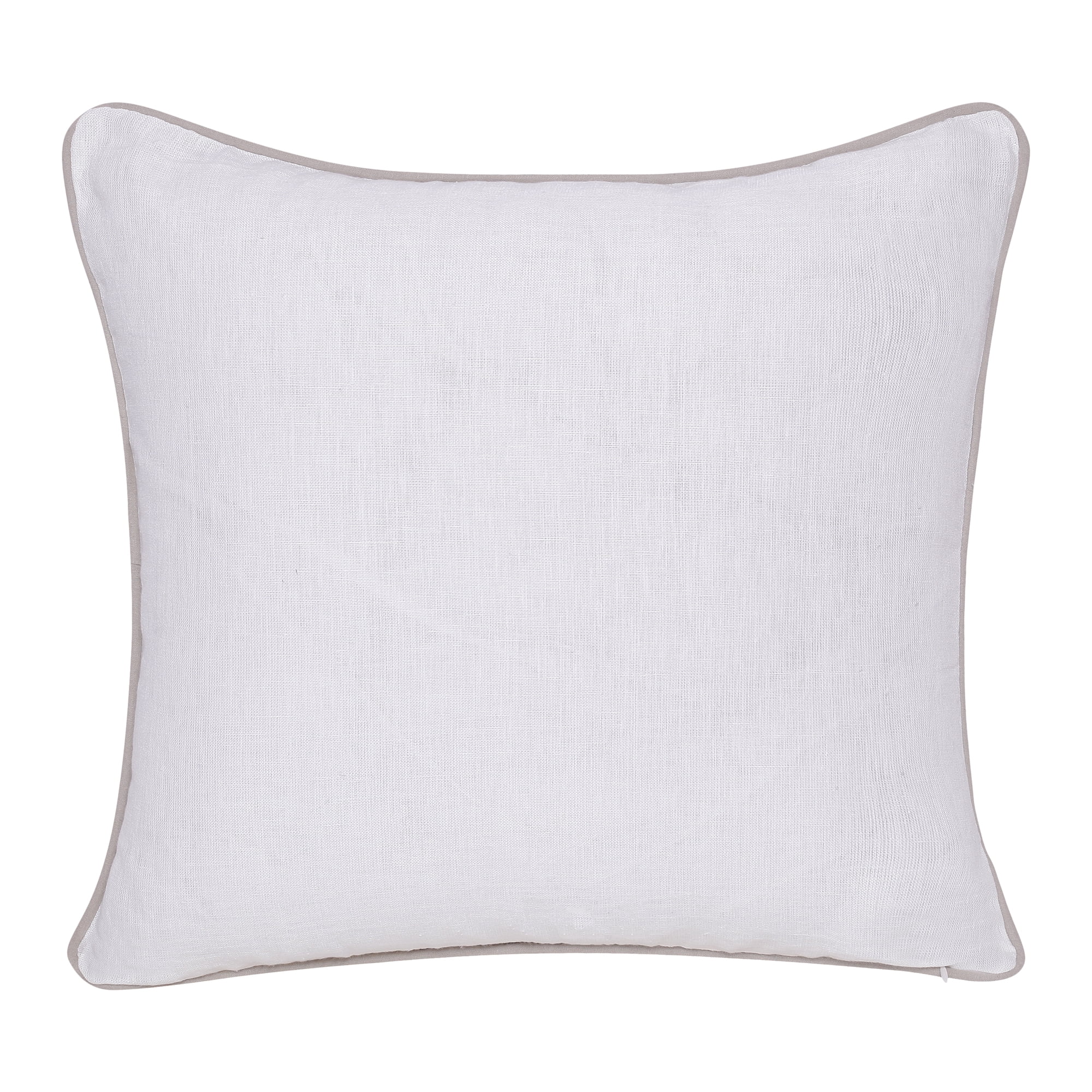 Harlow Hill Paul 20" x 20" Taupe/Ivory Floral Linen Adult Decorative Throw Pillow Cover