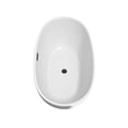 thumbnail image 3 of Juno 59 Inch Freestanding Bathtub in White with Floor Mounted Faucet, Drain and Overflow Trim in Matte Black, 3 of 5