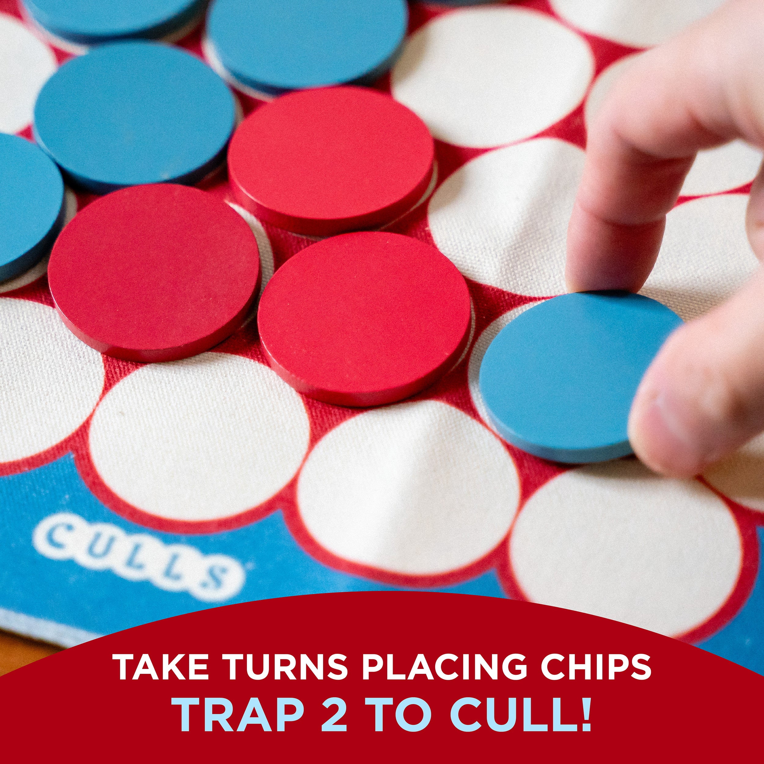 CULLS®, Abstract Strategy Board Game, Smarter Than Checkers and More Fun Than Chess, A Travel Friendly Quick Thinking Tactics Game by The Op Games