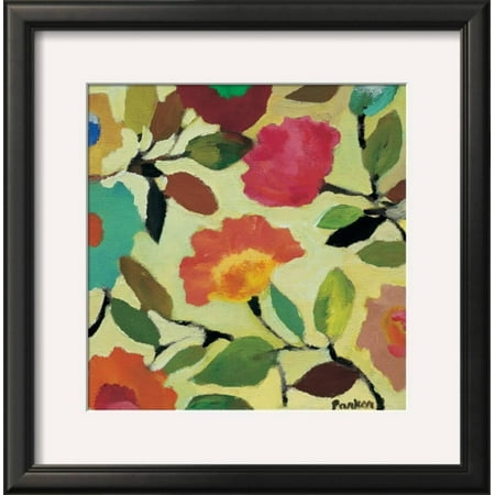 Personalized Framed Tile - Floral Tile IV Framed Art Print Wall Art By Kim Parker - 17.5x18