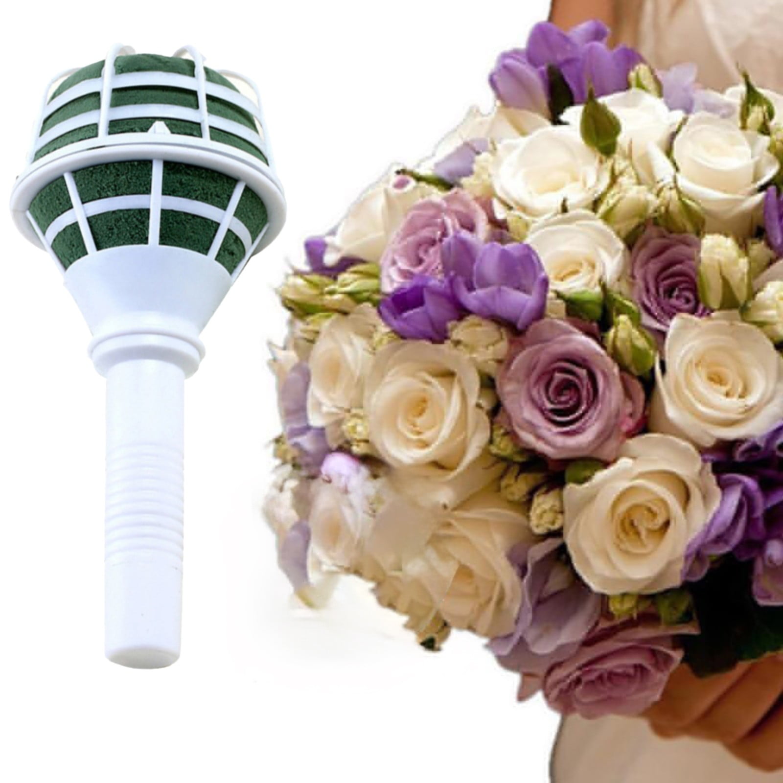 RZDLIZJ 5 pcs Wedding Bouquet Holder Foam Floral Handle Bridal Bouquet Holders for Artificial Flowers Arrangement Wedding Gardening Supplies Decoration