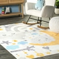 thumbnail image 6 of nuLOOM Sweet Dreams SpinClean Machine Washable Kids Area Rug, 3' x 5', Sweet Dreams White Multicolor, 6 of 7