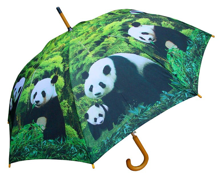foldable Umbrella Custom Cute Giant Panda Bears Compact Travel Windproof Rainproof