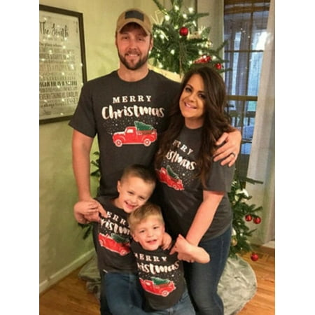

Merry Christmas Tree Truck Family Pajamas Xmas Gift T-Shirt
