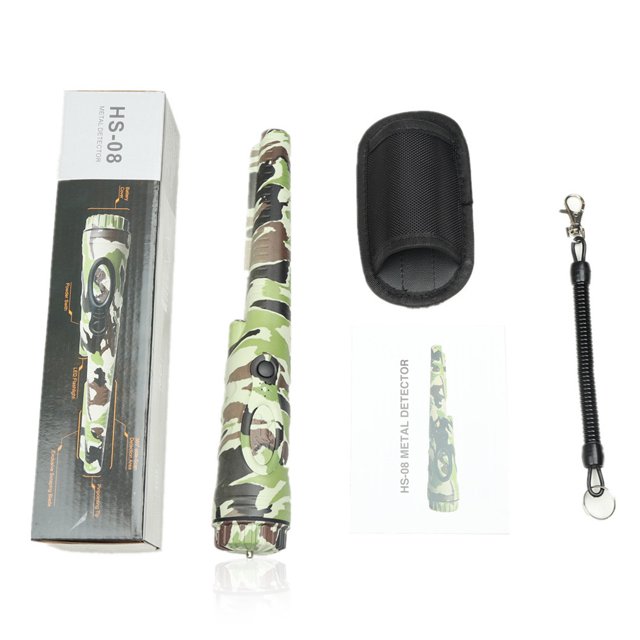Detector de metales de mano IP68 Impermeable Ajustable LED LED PinPointing Posicionamiento portátil PinPointer con camuflaje de cordón Inevent TO001493-04B