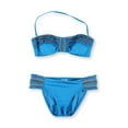 thumbnail image 2 of Lucky Brand Womens Fiesta Basic Fit 2 Piece Bandeau, Blue, Small, 2 of 2