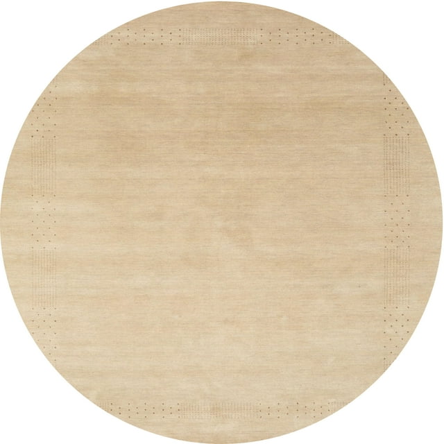 Ahgly Company Tapis d'Intérieur Lavables en Machine Ronds Jaunes Contemporains, 9' Ronds