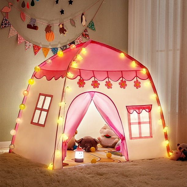 Topcobe Kids Play Tent for Girls Boys, Princess Playhouse Flower Castle ...