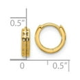 thumbnail image 4 of Primal Gold 14 Karat Yellow Gold Cut-out Design Hinged Hoop Earrings, 4 of 4