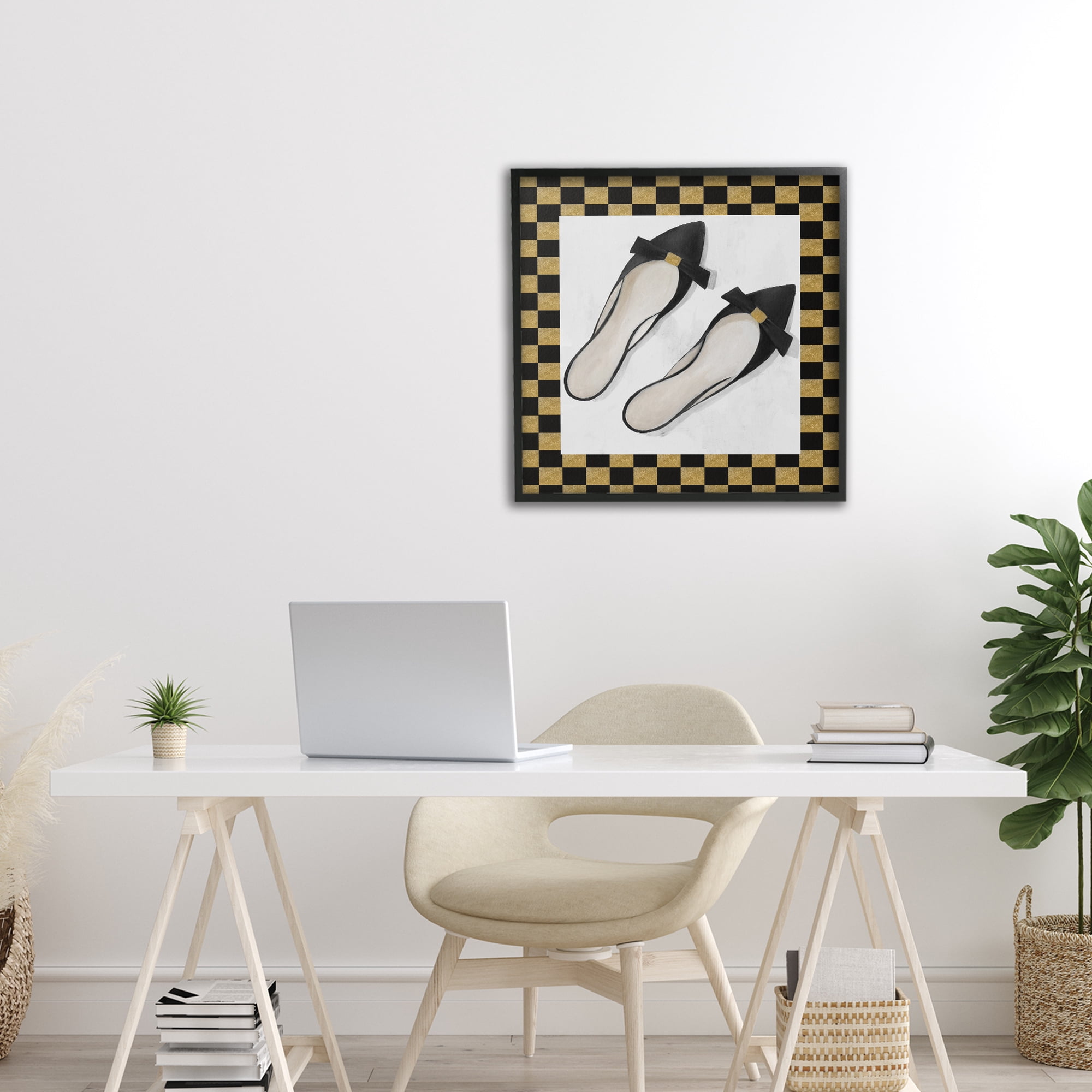 Stupell Industries Sleek Black Sliders Black Framed Giclee Art, design by Lorenzo Collective