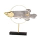 thumbnail image 2 of Estatua de Arowana Dorada, Figura de Resina de Regalo para Centros de Mesa de Sala de Estar Claro, 2 of 9