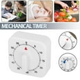 thumbnail image 5 of White Square Mechanical Timer for Kitchen with 60-Minute Countdown and Alarm Reminder, Rotary Timing, No Battery Required, 5 of 9