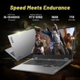 thumbnail image 3 of Lenovo LOQ 17.3" FHD 165Hz Gaming Laptop, Intel i5-13450HX, NVIDIA GeForce RTX 5050 8GB GDDR7, 16GB DDR5, 2TB Storage (1TB SSD +1TB Docking Station Set), Backlit Keyboard, Wi-Fi 6, Win 11, Gray, 3 of 8