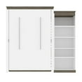 thumbnail image 2 of Atlin Designs 95" Queen Murphy Bed with Bookcase in White, 2 of 13
