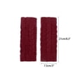 thumbnail image 2 of Guantes de punto sin dedos de longitud de muñeca para mujer Inspire Chic, tamaño único, color rojo vino, otoño-invierno, 2 of 6