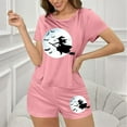 thumbnail image 5 of Women’s Witch Print Halloween Pajamas Set – Soft 2-Piece Lounge Set for Casual Wear (2025 Festive Essential), 5 of 7