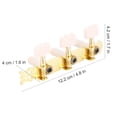 thumbnail image 2 of Fdit Guitar Parts,3+3 Acrylic Classical Guitar String Tuning Peg Tuners Machine Heads Gold, String Tuning Pegs, 2 of 8