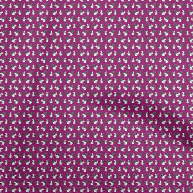 oneOone Rayon Purple Fabric Animal Sewing Craft Projects Fabric Prints By Yard 56 Inch Wide