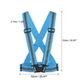 thumbnail image 2 of Uxcell Reflective Vest Adjustable High Visibility Safety Vest 1.5" Strip for Cycling Running Walking Light Blue, 2 of 5