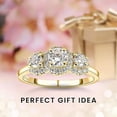 thumbnail image 3 of 934 Sterling Silver Spectacular Cluster Moissanite Cocktail Ring for Women, 3 of 7