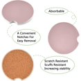 thumbnail image 2 of GZHJMY Plain Bright Pink Solid Color Car Coasters 2 Pieces, Absorbent Ceramic Cork Base Car Coasters, Drink Cup Holder Coasters, with Finger Notches, Easy to Remove and Clean, 2 of 6