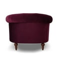 thumbnail image 6 of 3 Piece La Rosa Chesterfield Tufted Velvet Sofa Set in Burgundy Red, 6 of 30