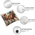 thumbnail image 4 of Nawypu Throw Pillow Cover Horse Racing Themed Party Decoration for Couch Sofa 2pcs, 4 of 6